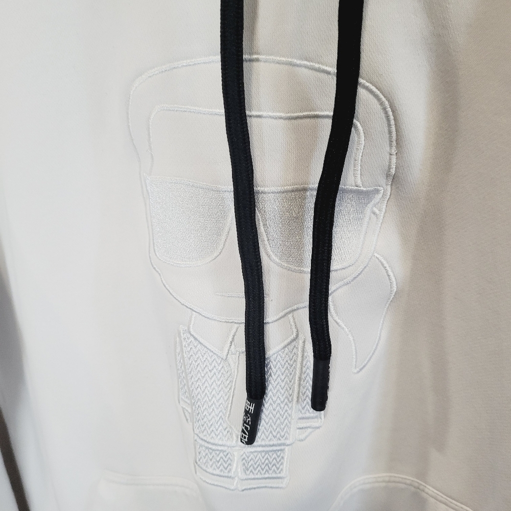 Karl Lagerfeld Graphic White PulloverHoodie - Picture 3 of 10